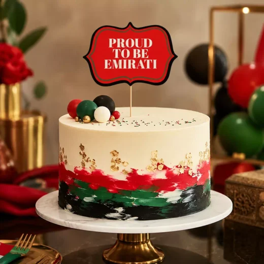 Proud to Be Emirati UAE National Day Acrylic Cake Topper