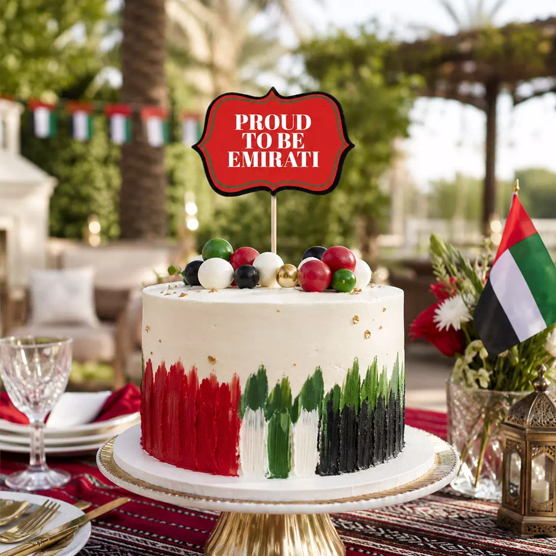 Proud to Be Emirati UAE National Day Acrylic Cake Topper - Image 3