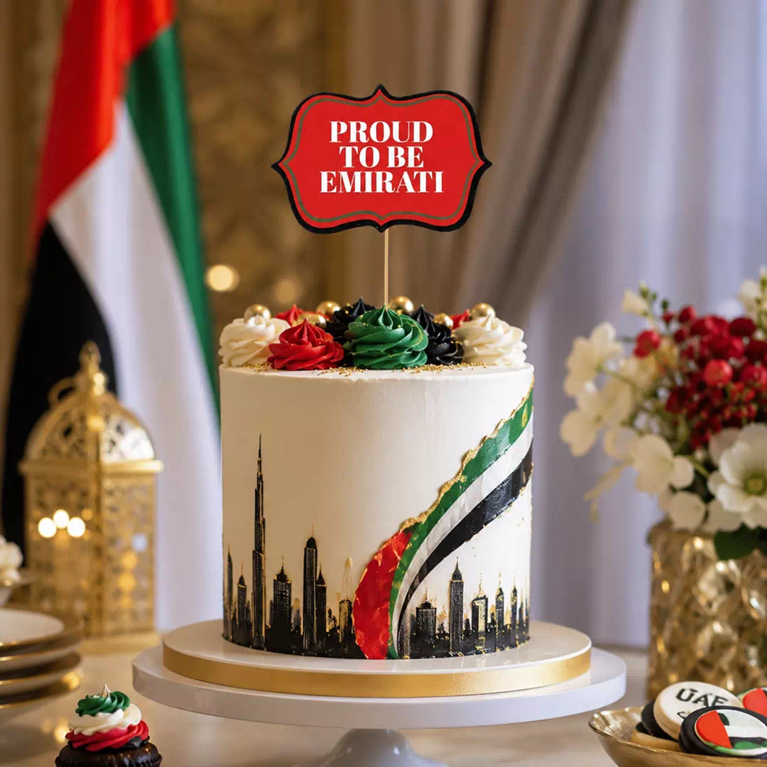 Proud to Be Emirati UAE National Day Acrylic Cake Topper - Image 4