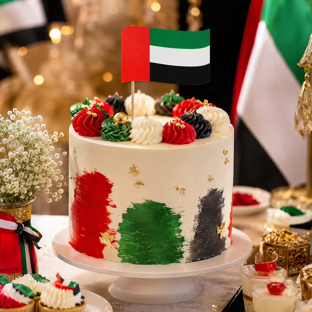 UAE National Flag Acrylic Cake Topper - Image 2