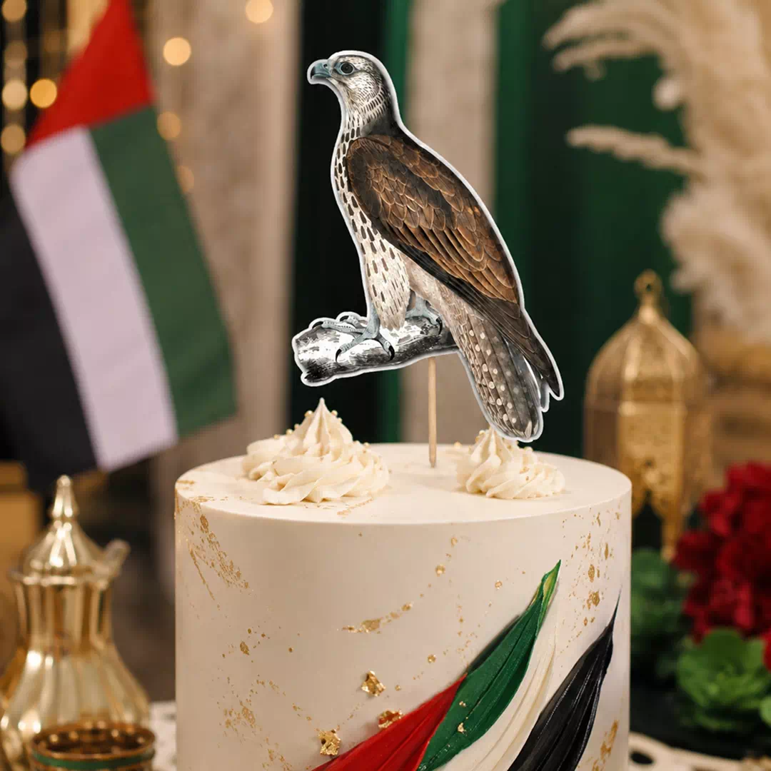 UAE Falcon Heritage National Day Acrylic Cake Topper - Image 3