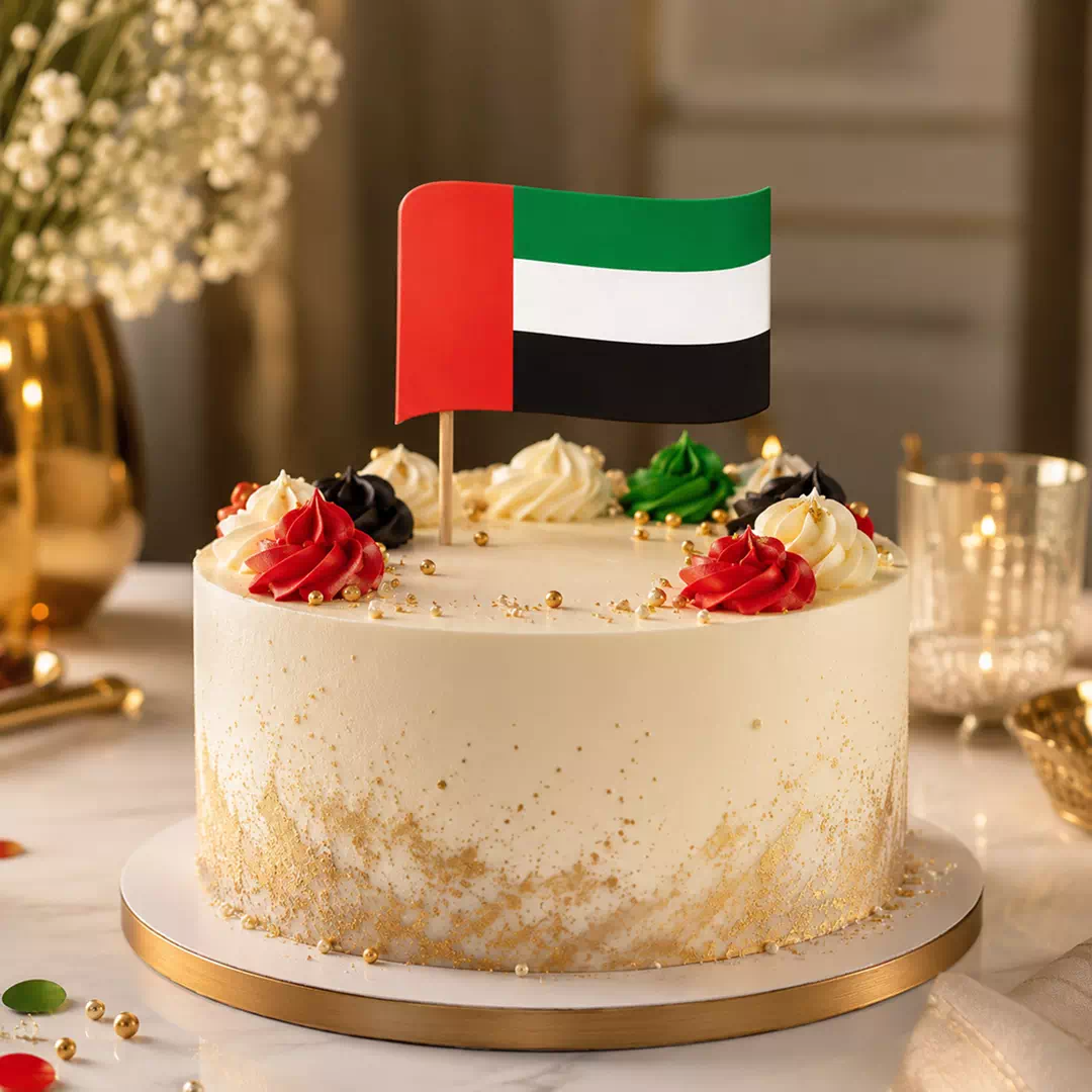 UAE National Flag Acrylic Cake Topper - Image 4