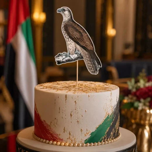 UAE Falcon Heritage National Day Acrylic Cake Topper