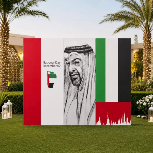 Sheikh Zayed UAE 55th National Day Heritage Tribute Backdrop Panel Set