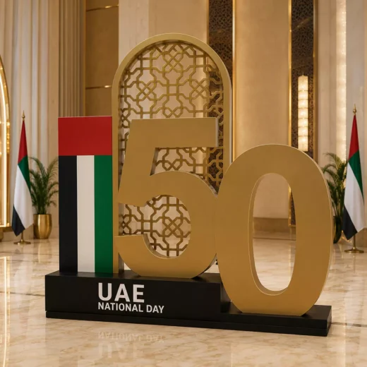 UAE 55th National Day Golden Anniversary Freestanding Display