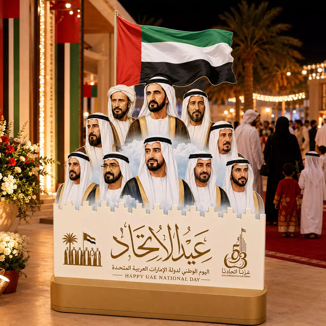 UAE Founding Rulers Heritage Tribute and Flag 55th National Day Display - Image 4