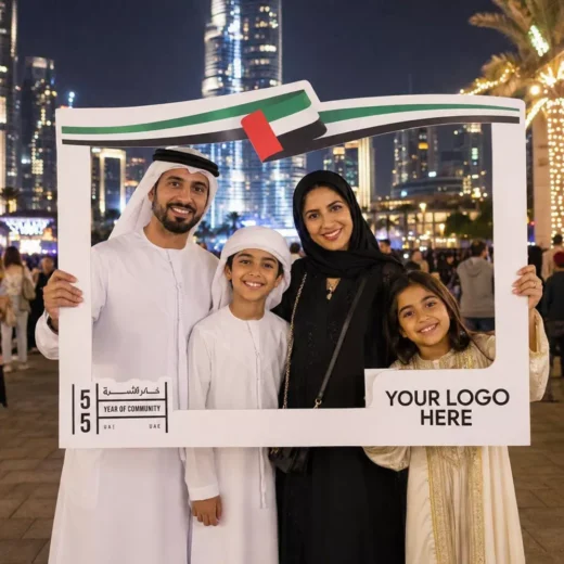 UAE Year of Community National Flag Landscape Selfie Frame