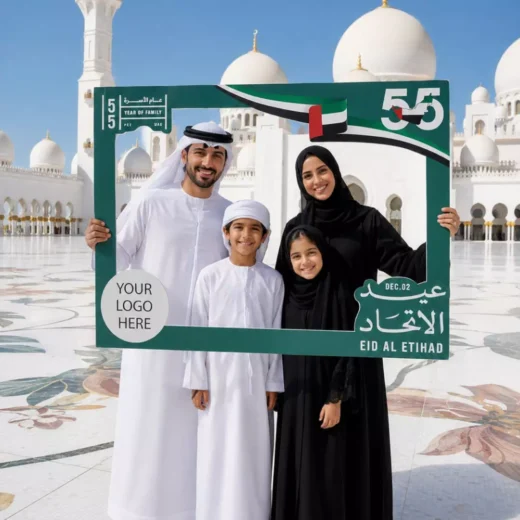 UAE Year of Community 55th Eid Al Etihad Landscape Selfie Frame