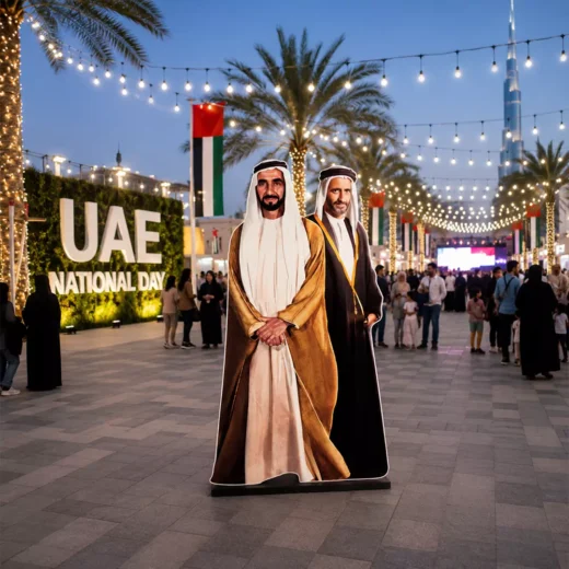 UAE Founding Leaders Historical Photo Tribute Life-Size Cutout Set