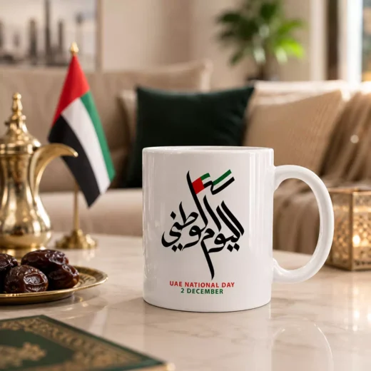 Happy UAE National Day Dubai Skyline Ceramic Mug