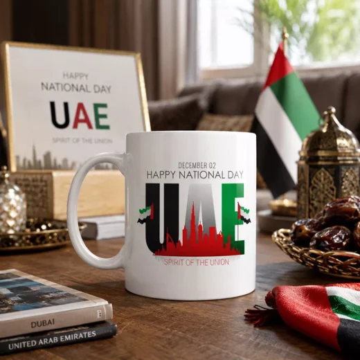 Spirit of the Union UAE Skyline National Day Ceramic Mug