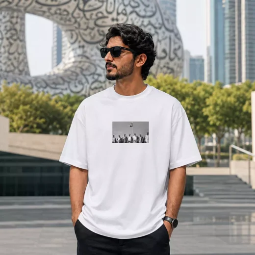 UAE Founding Leaders Minimal Heritage Portrait Printed T-Shirt