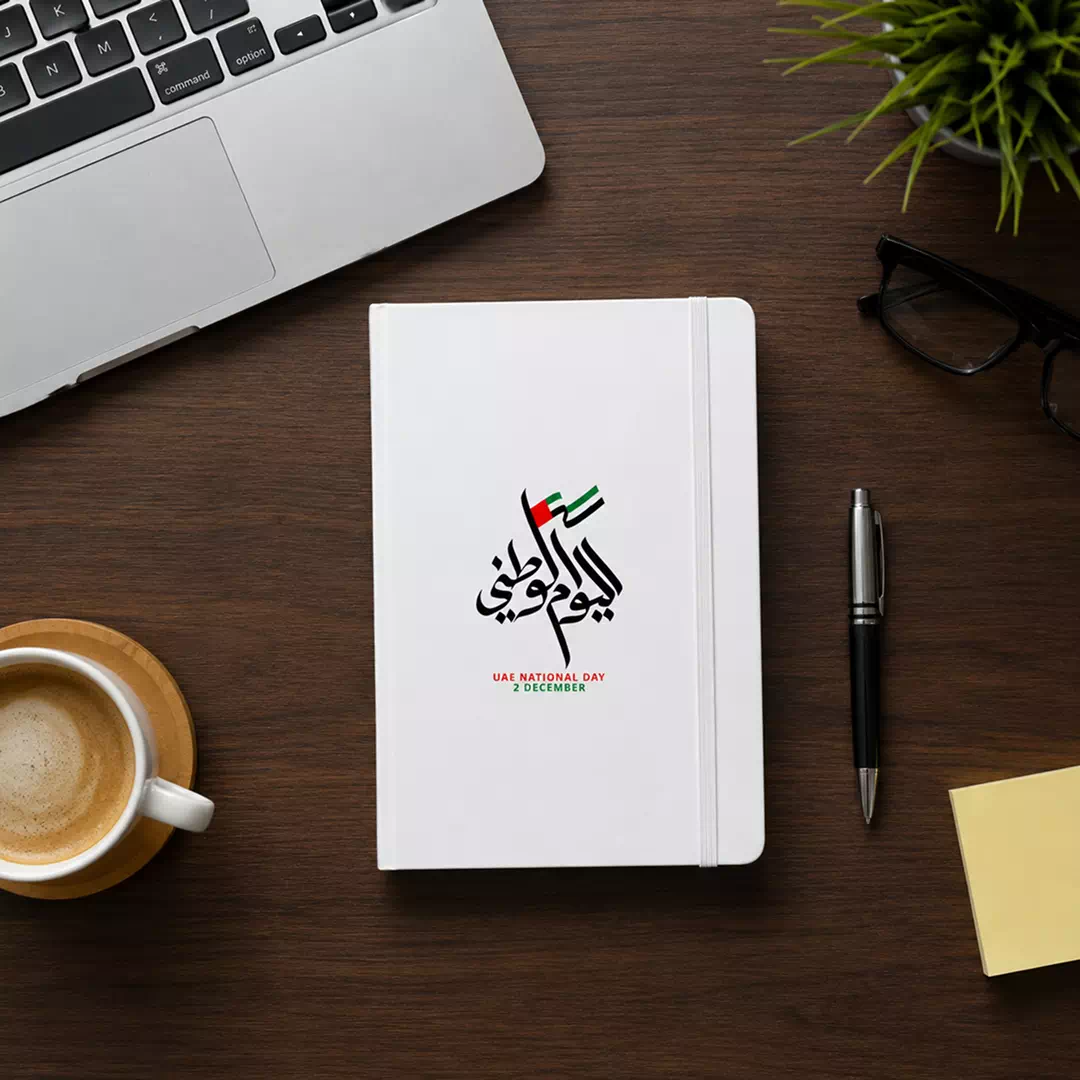 UAE Arabic Calligraphy National Day Hardcover Notebook - Image 3