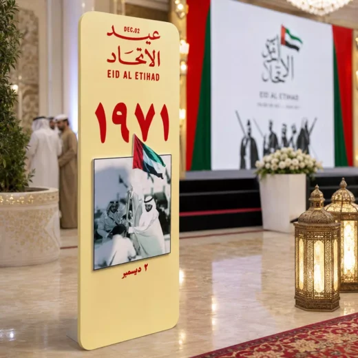 UAE 1971 Union Heritage Photo Lightbox Freestanding Display