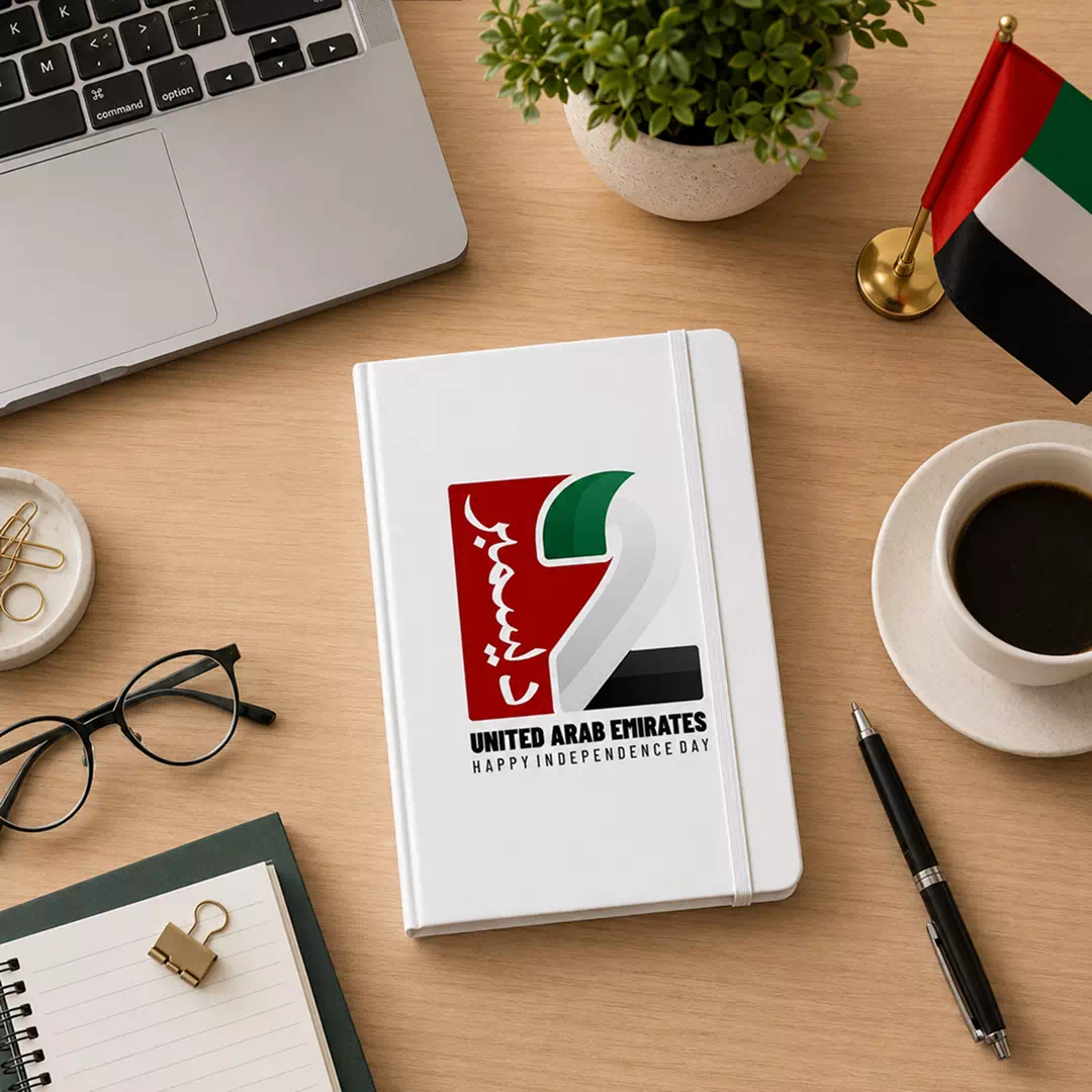 UAE Flag and 2 December National Day Hardcover Notebook - Image 4