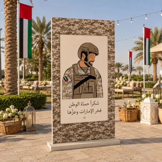 UAE Armed Forces Soldier Heritage Appreciation Tribute Standing Board