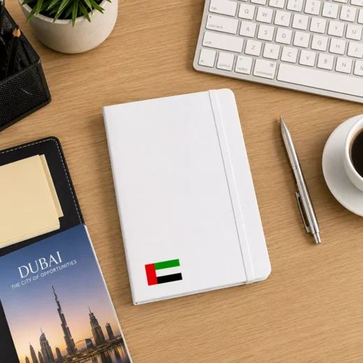 Minimal UAE National Flag Hardcover Notebook