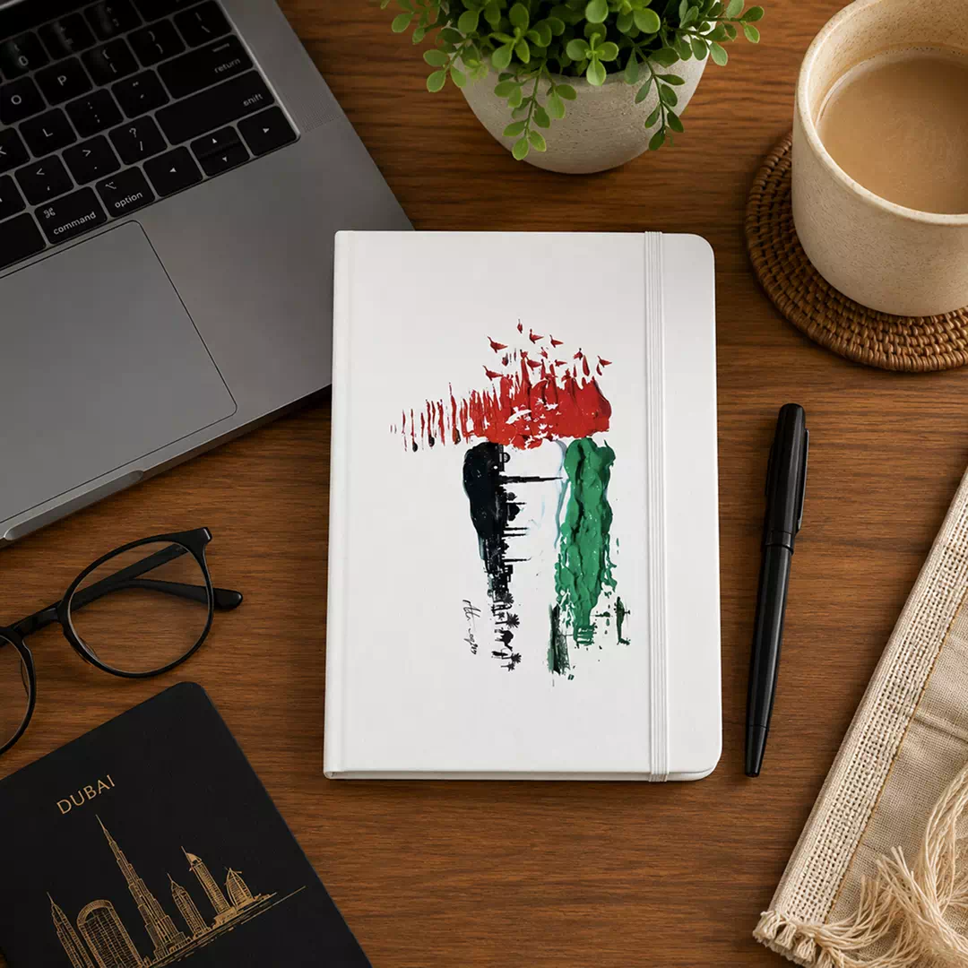 UAE Map and Flag Brushstroke National Day Hardcover Notebook - Image 4