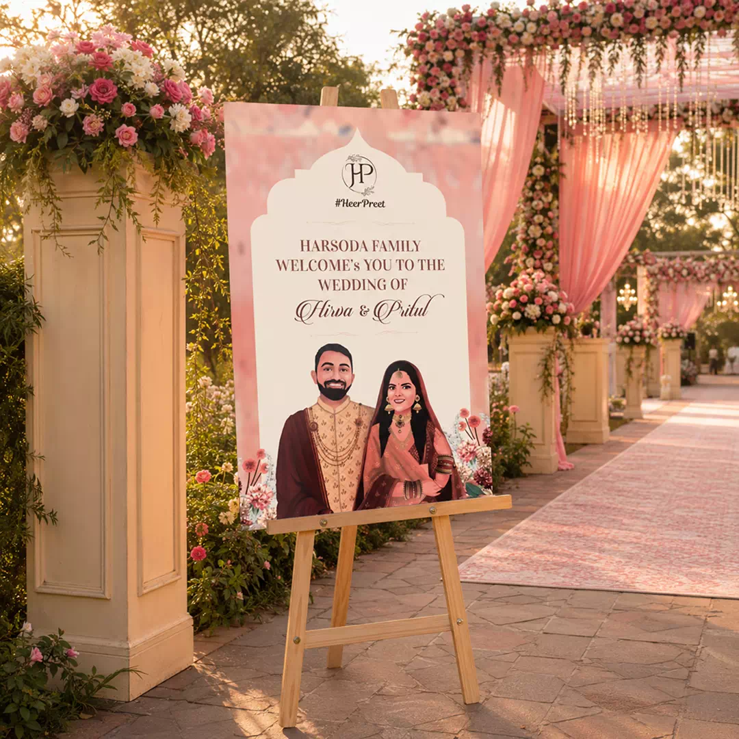 Photo Welcome Board for Wedding Festivities – Personalised Wedding Welcome Sign UAE - Image 2