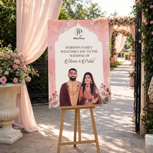 Photo Welcome Board for Wedding Festivities – Personalised Wedding Welcome Sign UAE