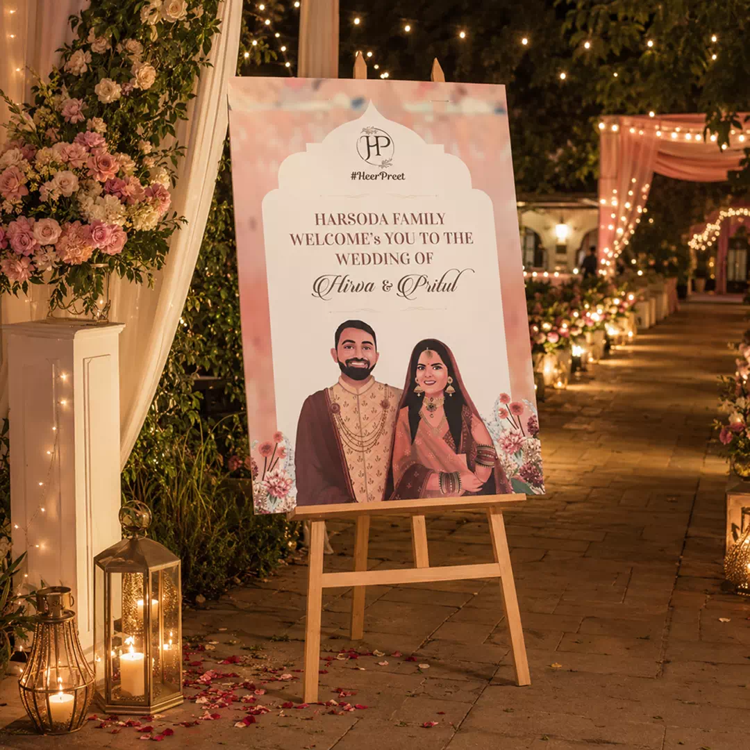 Photo Welcome Board for Wedding Festivities – Personalised Wedding Welcome Sign UAE - Image 4