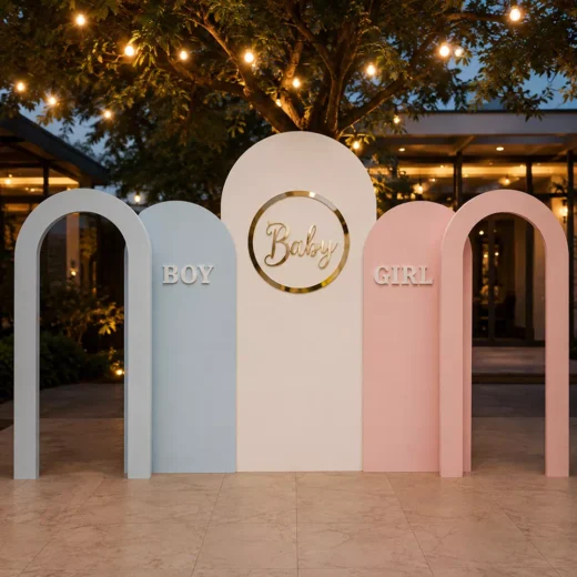 Multi-Arch Boy Girl Backdrop Set – Gender Reveal Photo Backdrop UAE