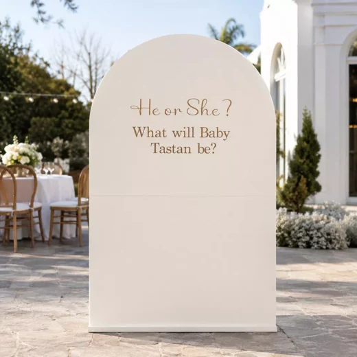 He or She Elegant Single Arch Backdrop – Gender Reveal Photo Backdrop UAE
