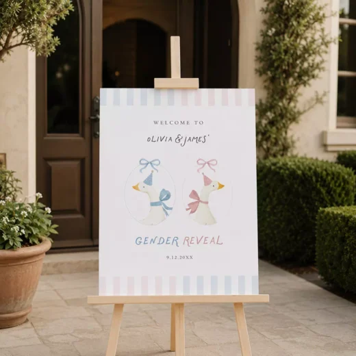 Butterfly Gender Reveal Welcome Board – Personalised Gender Reveal Sign UAE