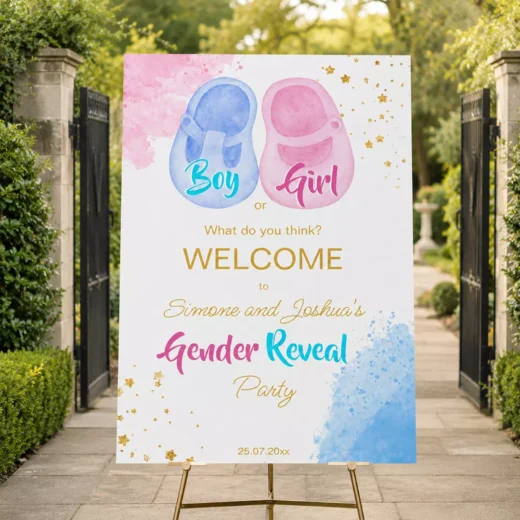 Boy or Girl Balloon Welcome Board – Personalised Gender Reveal Sign UAE