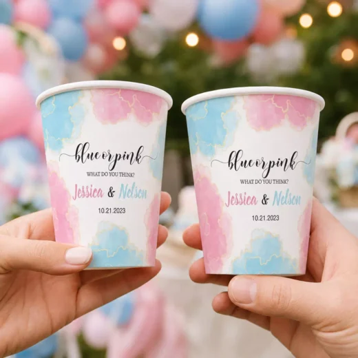 Custom Printed Personalised It's a Boy or Girl Cups, Set of 8 – Gender Reveal Cups UAE