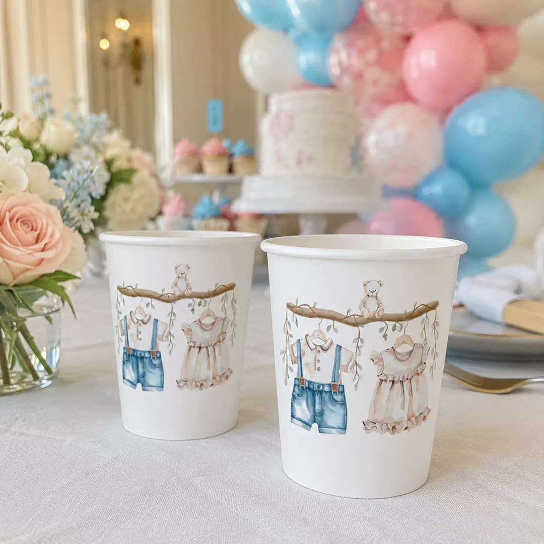 Custom Printed Llama Boy or Girl Cups, Set of 8 – Gender Reveal Cups UAE - Image 3